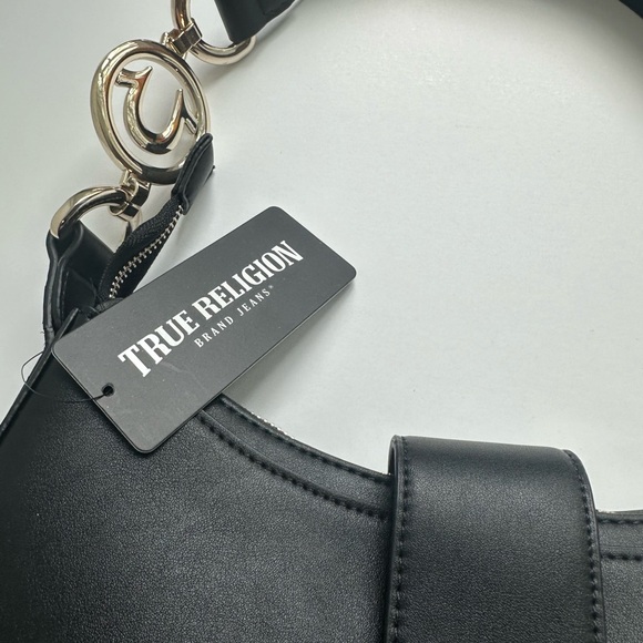 NWT Horseshoe Crescent Purse by True Religion Brand Jean. Shoulder bag. Black. - Picture 3 of 16